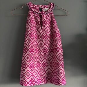 NWOT THML Woven Pink and White Ikat Printed Sleeveless Blouse, XS